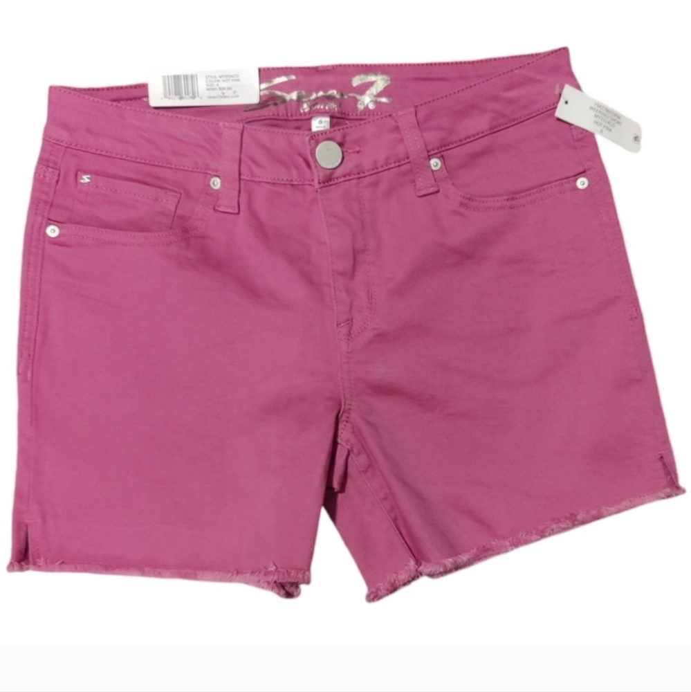 Pink Denim Shorts